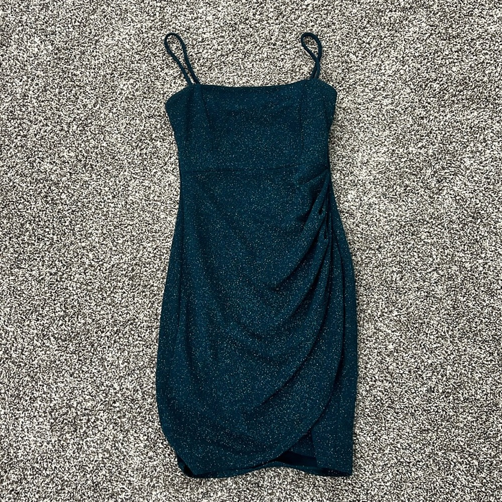 windsor sparkly blue mini dress
